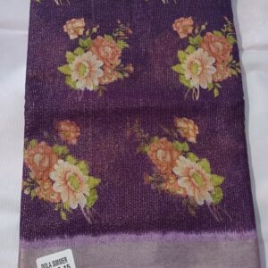 elegant floral dola silk saree